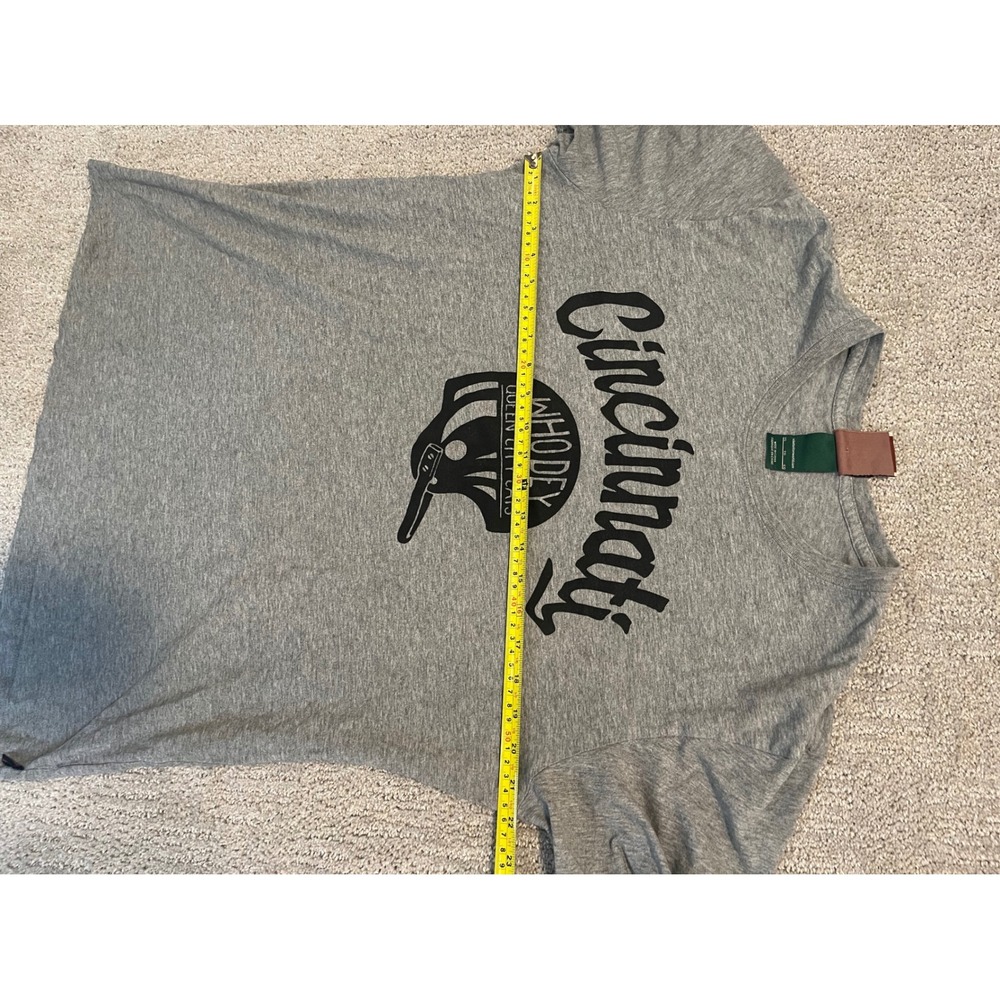 Vintage Nike NFL Cincinnati Bengals Who Dey Queen City Cats Gray T-Shirt Mens XL - Picture 7 of 8